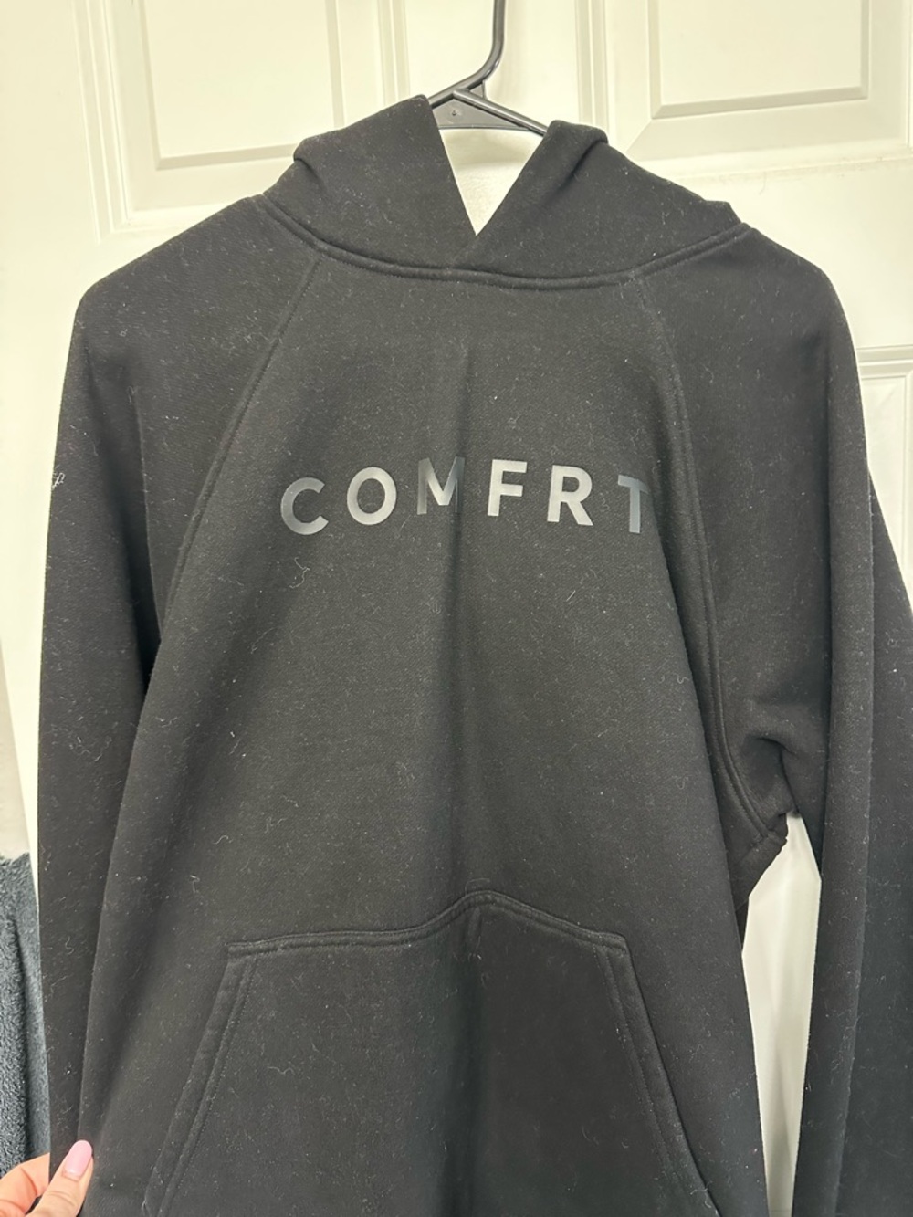 Black Women's Pullover Hoodie - Lightweight Comfort